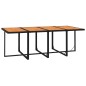 vidaXL Set de comedor de jardín 9 pzas y cojines ratán sintético negro vidaXL Set de comedor de jardín 9 pzas y cojines ratán sintético negro
