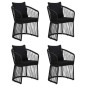 vidaXL Juego de comedor de jardín 5 piezas con cojines negro vidaXL Juego de comedor de jardín 5 piezas con cojines negro