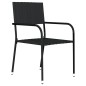 vidaXL Juego de comedor de jardín 5 piezas negro vidaXL Juego de comedor de jardín 5 piezas negro