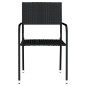vidaXL Juego de comedor de jardín 5 piezas negro vidaXL Juego de comedor de jardín 5 piezas negro