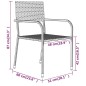 vidaXL Juego de comedor de jardín 5 piezas negro vidaXL Juego de comedor de jardín 5 piezas negro