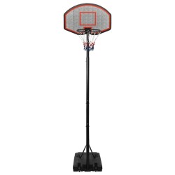 vidaXL Canasta de baloncesto polietileno negro 282-352 cm
