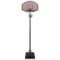 vidaXL Canasta de baloncesto polietileno negro 282-352 cm