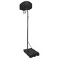 vidaXL Canasta de baloncesto polietileno negro 282-352 cm