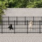 vidaXL Perrera de exterior de acero 30,11 m²