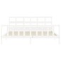 vidaXL Estructura de cama con cabecero madera maciza blanco 200x200 cm vidaXL Estructura de cama con cabecero madera maciza blanco 200x200 cm