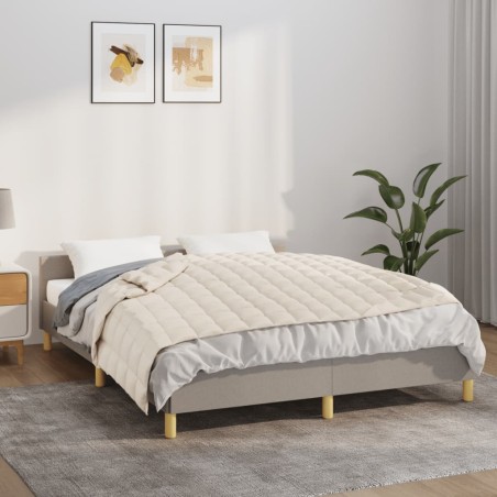 vidaXL Manta con peso tela color crema claro 122x183 cm 9 kg