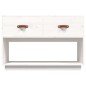 vidaXL Mueble para TV madera maciza de pino blanco 90x40x60 cm vidaXL Mueble para TV madera maciza de pino blanco 90x40x60 cm