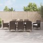 vidaXL Set comedor para jardín 9 pzas y cojines ratán sintético marrón vidaXL Set comedor para jardín 9 pzas y cojines ratán sintético marrón