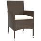 vidaXL Set comedor para jardín 9 pzas y cojines ratán sintético marrón vidaXL Set comedor para jardín 9 pzas y cojines ratán sintético marrón