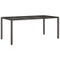vidaXL Set comedor para jardín 9 pzas y cojines ratán sintético marrón vidaXL Set comedor para jardín 9 pzas y cojines ratán sintético marrón