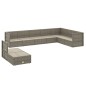 vidaXL Set de muebles de jardín 9 pzas y cojines ratán sintético gris vidaXL Set de muebles de jardín 9 pzas y cojines ratán sintético gris