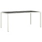 vidaXL Set comedor para jardín 9 pzas y cojines ratán sintético blanco vidaXL Set comedor para jardín 9 pzas y cojines ratán sintético blanco