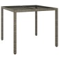 vidaXL Set comedor de jardín 3 piezas con cojines ratán sintético gris vidaXL Set comedor de jardín 3 piezas con cojines ratán sintético gris