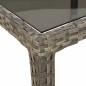 vidaXL Set comedor de jardín 3 piezas con cojines ratán sintético gris vidaXL Set comedor de jardín 3 piezas con cojines ratán sintético gris