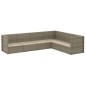 vidaXL Set de muebles de jardín 6 pzas y cojines ratán sintético gris vidaXL Set de muebles de jardín 6 pzas y cojines ratán sintético gris