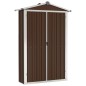 vidaXL Cobertizo de jardín acero galvanizado marrón 116x45x175 cm vidaXL Cobertizo de jardín acero galvanizado marrón 116x45x175 cm