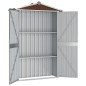 vidaXL Cobertizo de jardín acero galvanizado marrón 116x45x175 cm vidaXL Cobertizo de jardín acero galvanizado marrón 116x45x175 cm