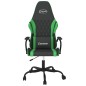 vidaXL Silla gaming cuero sintético negro y verde vidaXL Silla gaming cuero sintético negro y verde