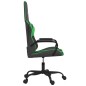 vidaXL Silla gaming cuero sintético negro y verde vidaXL Silla gaming cuero sintético negro y verde