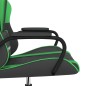 vidaXL Silla gaming cuero sintético negro y verde vidaXL Silla gaming cuero sintético negro y verde