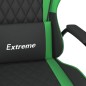 vidaXL Silla gaming cuero sintético negro y verde vidaXL Silla gaming cuero sintético negro y verde