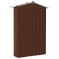 vidaXL Cobertizo de jardín acero galvanizado marrón 116x45x175 cm vidaXL Cobertizo de jardín acero galvanizado marrón 116x45x175 cm