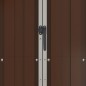 vidaXL Cobertizo de jardín acero galvanizado marrón 116x45x175 cm vidaXL Cobertizo de jardín acero galvanizado marrón 116x45x175 cm