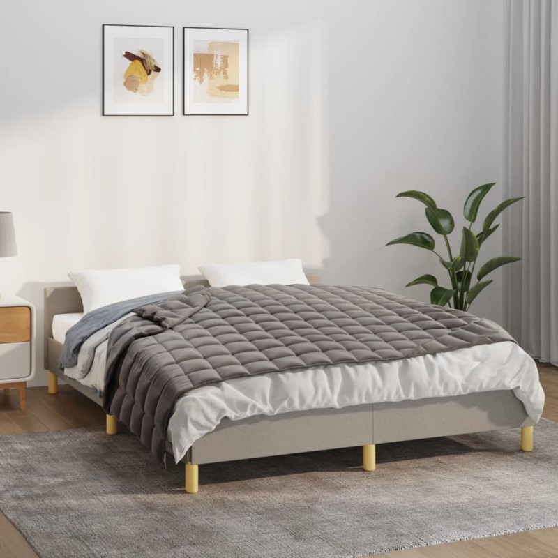 vidaXL Manta con peso tela gris 152x203 cm 11 kg vidaXL Manta con peso tela gris 152x203 cm 11 kg