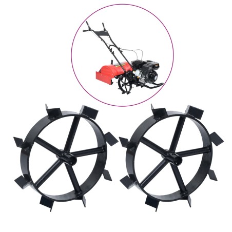 vidaXL Ruedas de metal para arado de gasolina 6,5 HP 2 uds