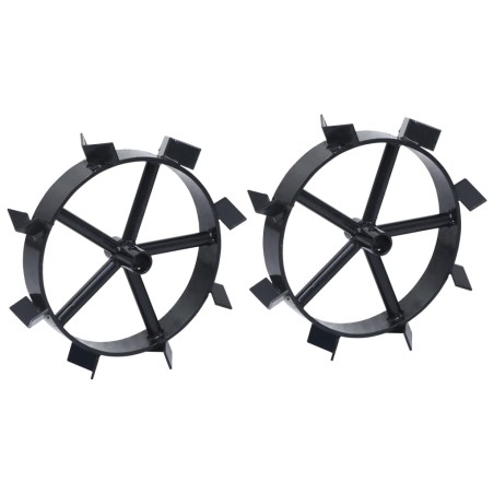 vidaXL Ruedas de metal para arado de gasolina 6,5 HP 2 uds