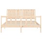 vidaXL Estructura de cama de matrimonio con cabecero madera maciza vidaXL Estructura de cama de matrimonio con cabecero madera maciza