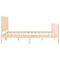 vidaXL Estructura de cama de matrimonio con cabecero madera maciza vidaXL Estructura de cama de matrimonio con cabecero madera maciza