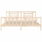 vidaXL Estructura de cama de matrimonio con cabecero madera maciza