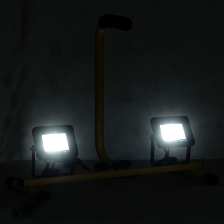 vidaXL Foco LED con asa 2x10 W blanco frío
