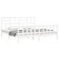 vidaXL Estructura cama de matrimonio con cabecero madera maciza blanco vidaXL Estructura cama de matrimonio con cabecero madera maciza blanco