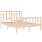 vidaXL Estructura de cama con cabecero madera maciza 120x200 cm vidaXL Estructura de cama con cabecero madera maciza 120x200 cm