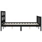 vidaXL Estructura de cama con cabecero madera maciza negro 120x200 cm vidaXL Estructura de cama con cabecero madera maciza negro 120x200 cm