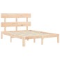 vidaXL Estructura de cama de matrimonio con cabecero madera maciza vidaXL Estructura de cama de matrimonio con cabecero madera maciza