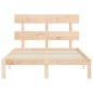 vidaXL Estructura de cama de matrimonio con cabecero madera maciza vidaXL Estructura de cama de matrimonio con cabecero madera maciza
