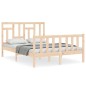 vidaXL Estructura de cama con cabecero madera maciza 140x200 cm vidaXL Estructura de cama con cabecero madera maciza 140x200 cm