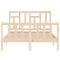 vidaXL Estructura de cama con cabecero madera maciza 140x200 cm vidaXL Estructura de cama con cabecero madera maciza 140x200 cm