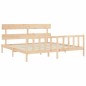 vidaXL Estructura de cama con cabecero madera maciza 200x200 cm
