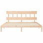 vidaXL Estructura de cama de matrimonio con cabecero madera maciza