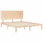 vidaXL Estructura de cama de matrimonio con cabecero madera maciza vidaXL Estructura de cama de matrimonio con cabecero madera maciza