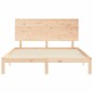 vidaXL Estructura de cama de matrimonio con cabecero madera maciza vidaXL Estructura de cama de matrimonio con cabecero madera maciza