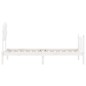 vidaXL Estructura de cama individual con cabecero madera maciza blanco vidaXL Estructura de cama individual con cabecero madera maciza blanco