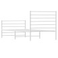 vidaXL Estructura cama metal con cabecero y pie cama blanca 90x200 cm vidaXL Estructura cama metal con cabecero y pie cama blanca 90x200 cm