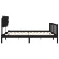 vidaXL Estructura de cama con cabecero madera maciza negro 200x200 cm vidaXL Estructura de cama con cabecero madera maciza negro 200x200 cm