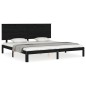 vidaXL Estructura de cama con cabecero madera maciza negro 200x200 cm vidaXL Estructura de cama con cabecero madera maciza negro 200x200 cm